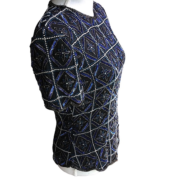 Vintage Stenay Silk Beaded Top. B4 - Picture 13 of 16